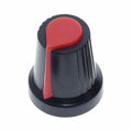 Botão P/ Potenciometro Preto C/ Linha Vermelha 15X17Mm - Tauu.pt