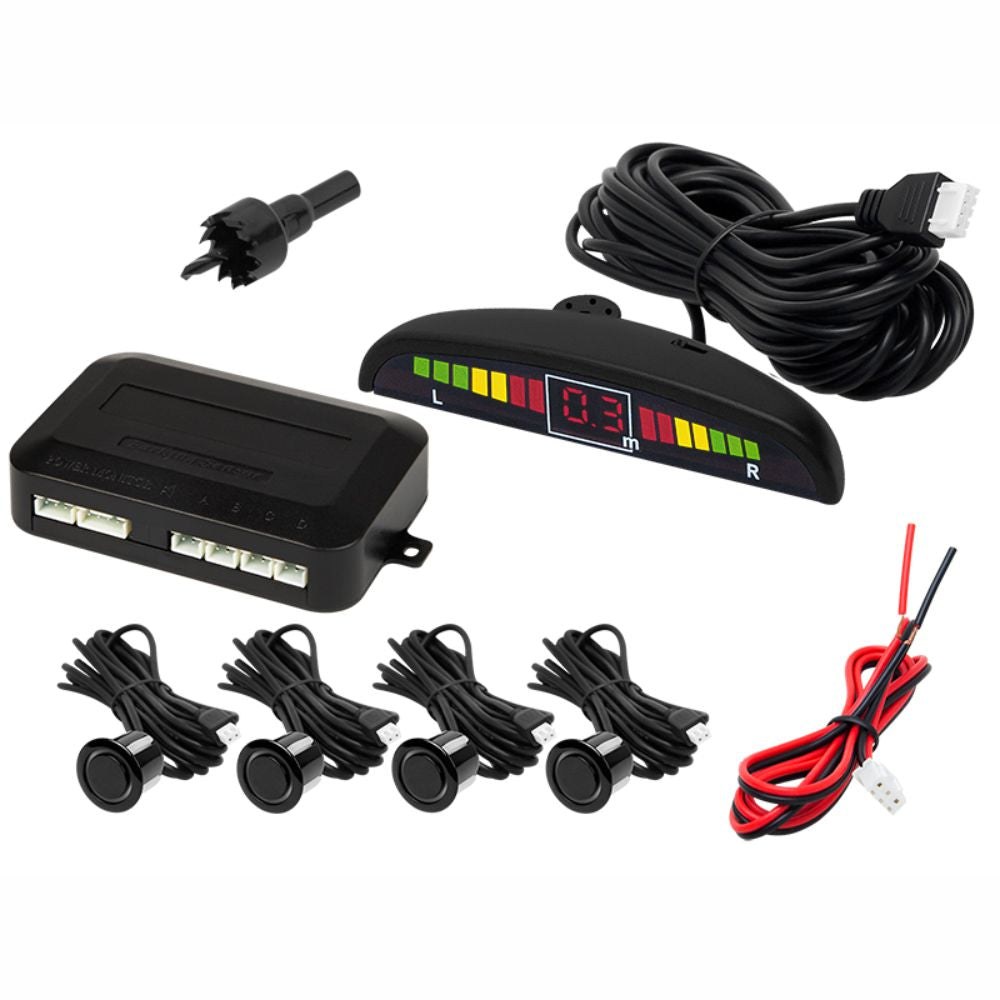Kit De Estacionamento C/ 4 Sensores Pretos 19Mm E Visor - Tauu.pt