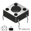 Comutador Micro Switch 6X6Mm Altura 4,3Mm - Tauu,pt