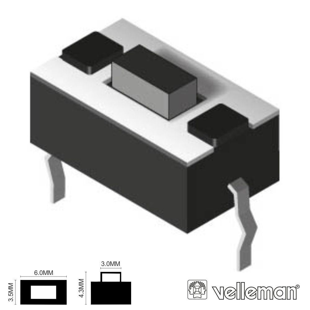 Comutador Micro Switch 6X3,5Mm Altura 4,2Mm Velleman - Tauu,pt