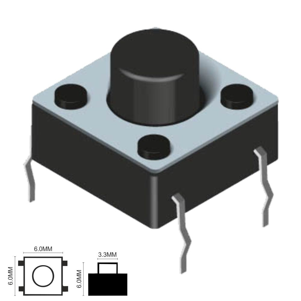 Interruptor Micro Switch 6X6Mm Altura 6Mm - Tauu.pt