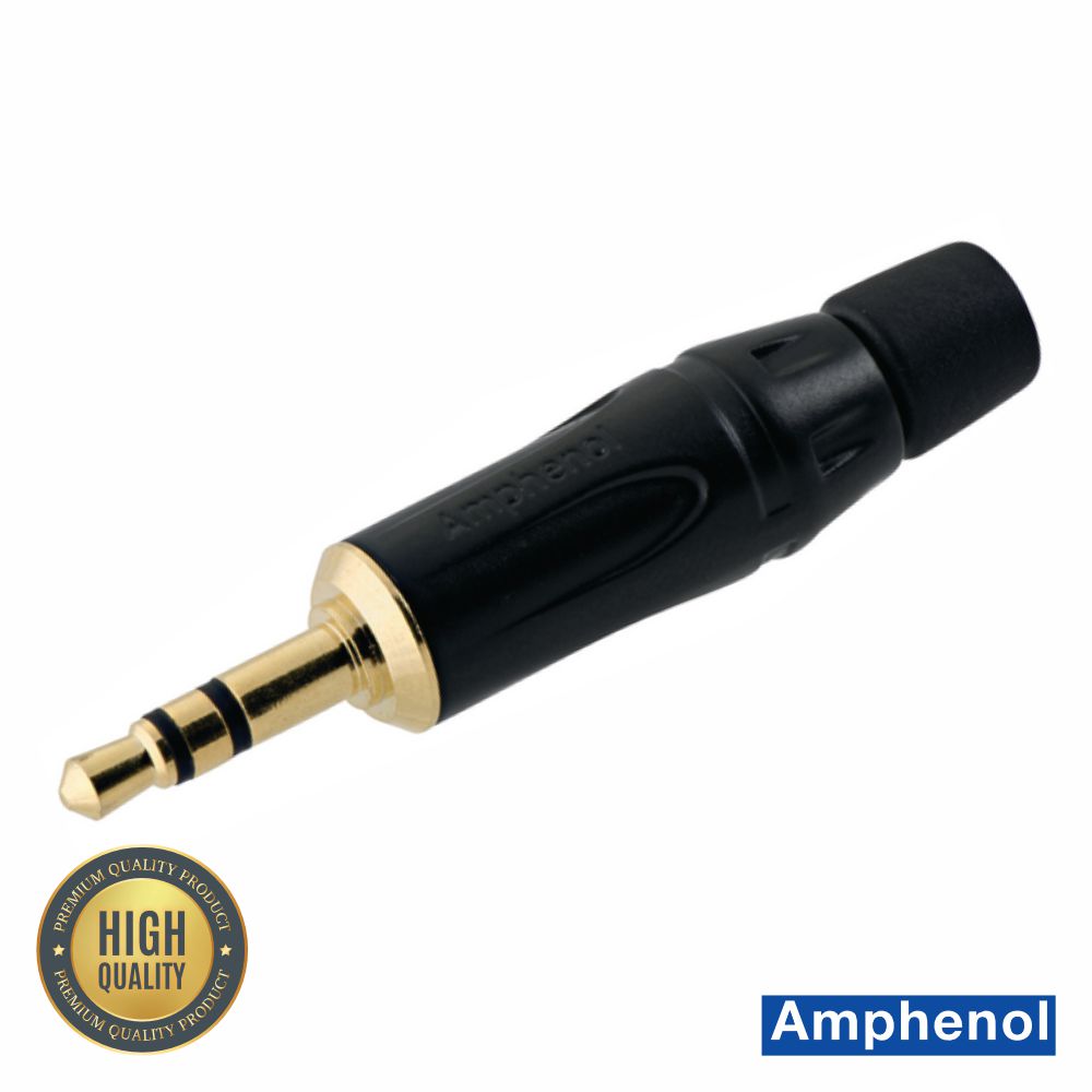 Ficha Jack 3,5Mm Macho Stereo Dourada Amphenol - Tauu,pt