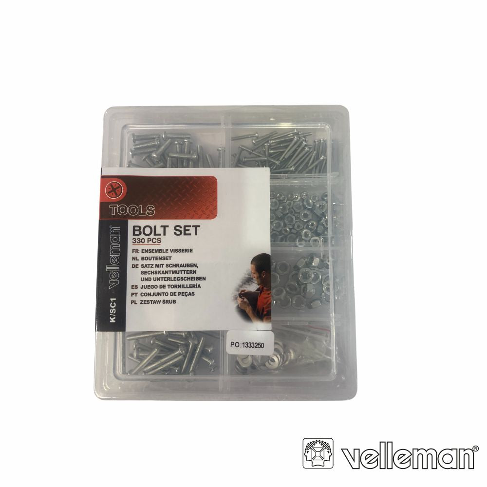 Kit C/ Parafusos (M2,M3,M4) E Anilhas 300 Peças Velleman - Tauu.pt