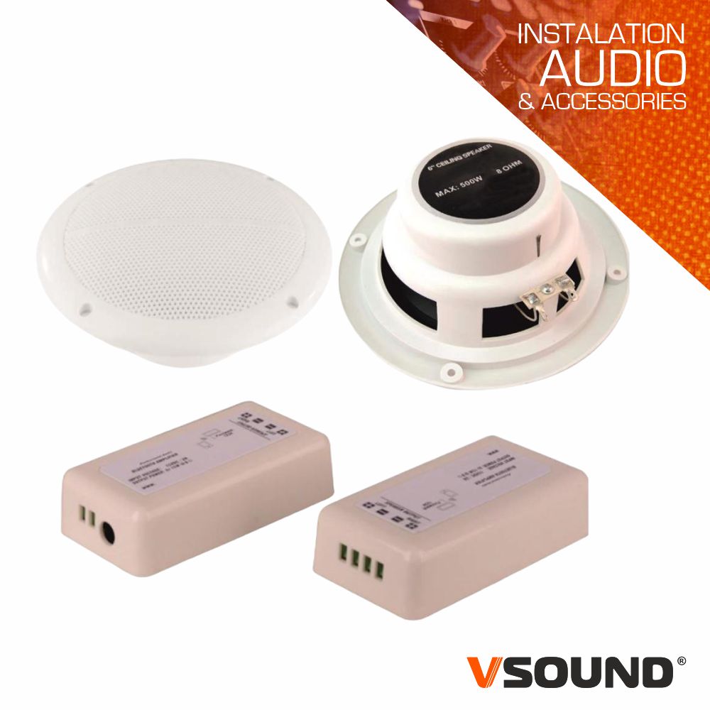 Kit Amplificador 30W Bluetooth C/2 Colunas E Cabos Vsound - Tauu.pt