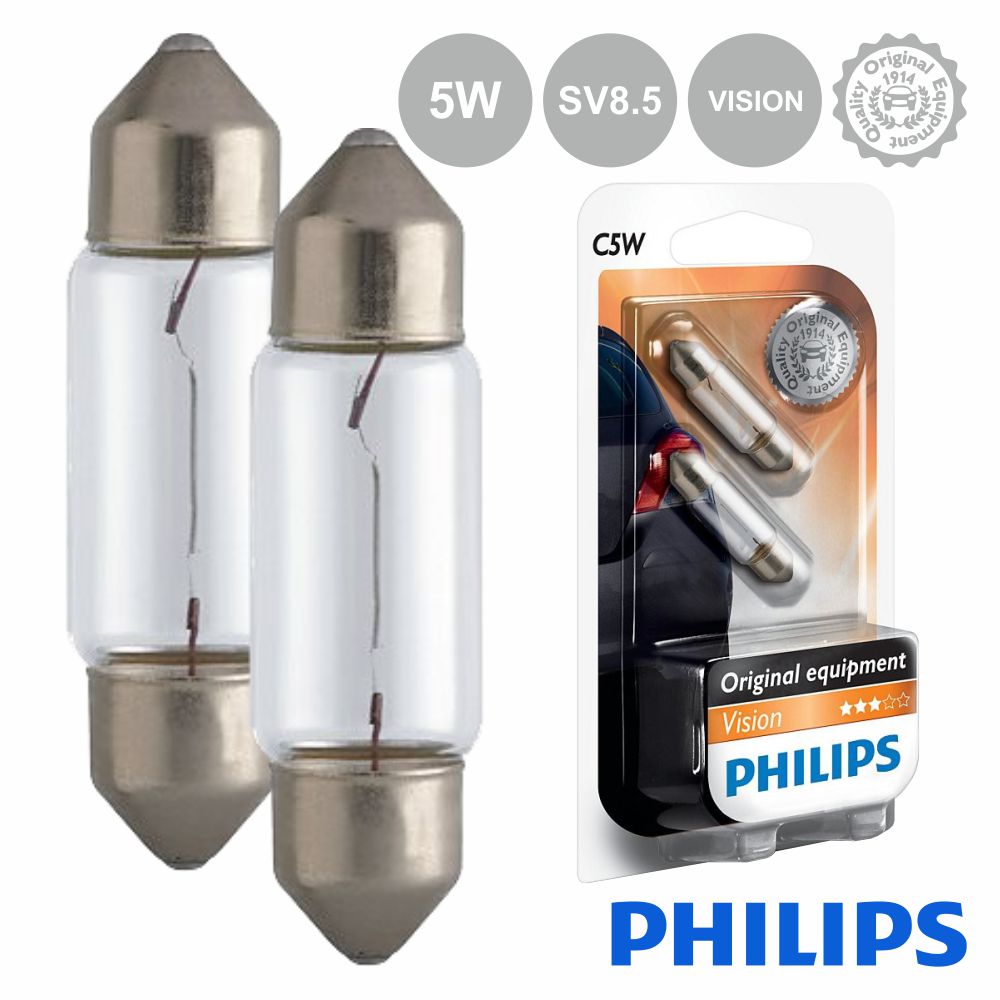 Lâmpada P/ Automóvel 12V C5W Sv8.5 5W Vision 45Lm Philips - Tauu.pt