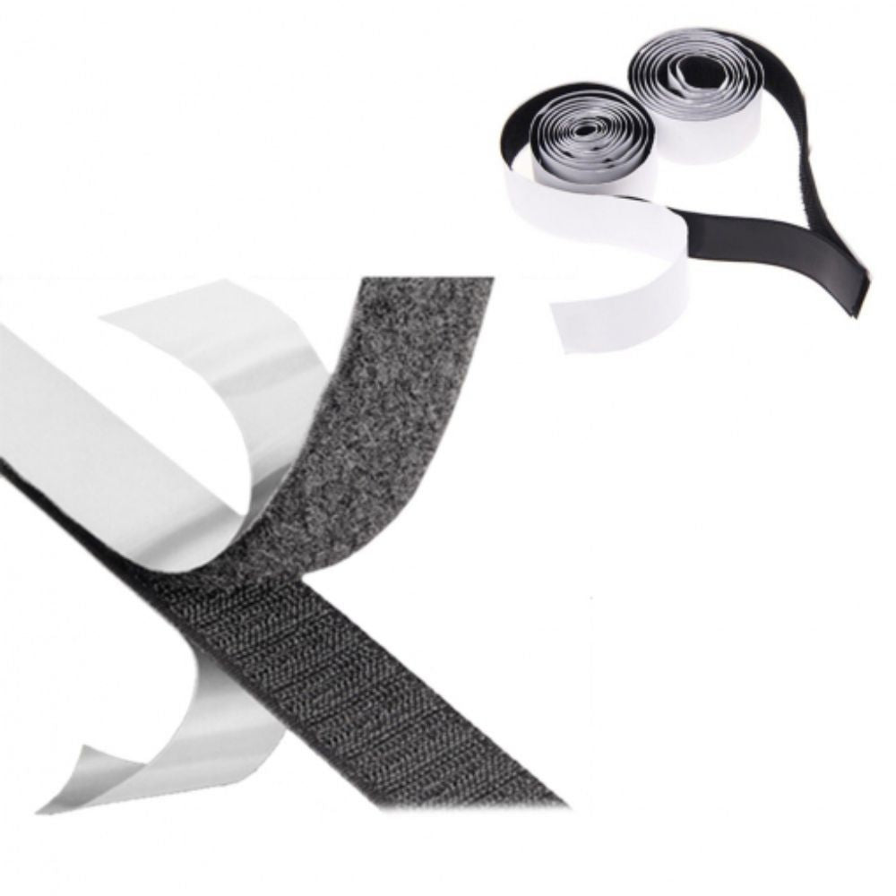 Conjunto De 2 Fitas De Velcro Pretas 19Mm/1M - Tauu,pt