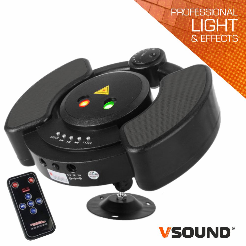 Mini Laser 150 Vermelho/Verde Star C/Leitor Mp3 Vsound - Tauu.pt