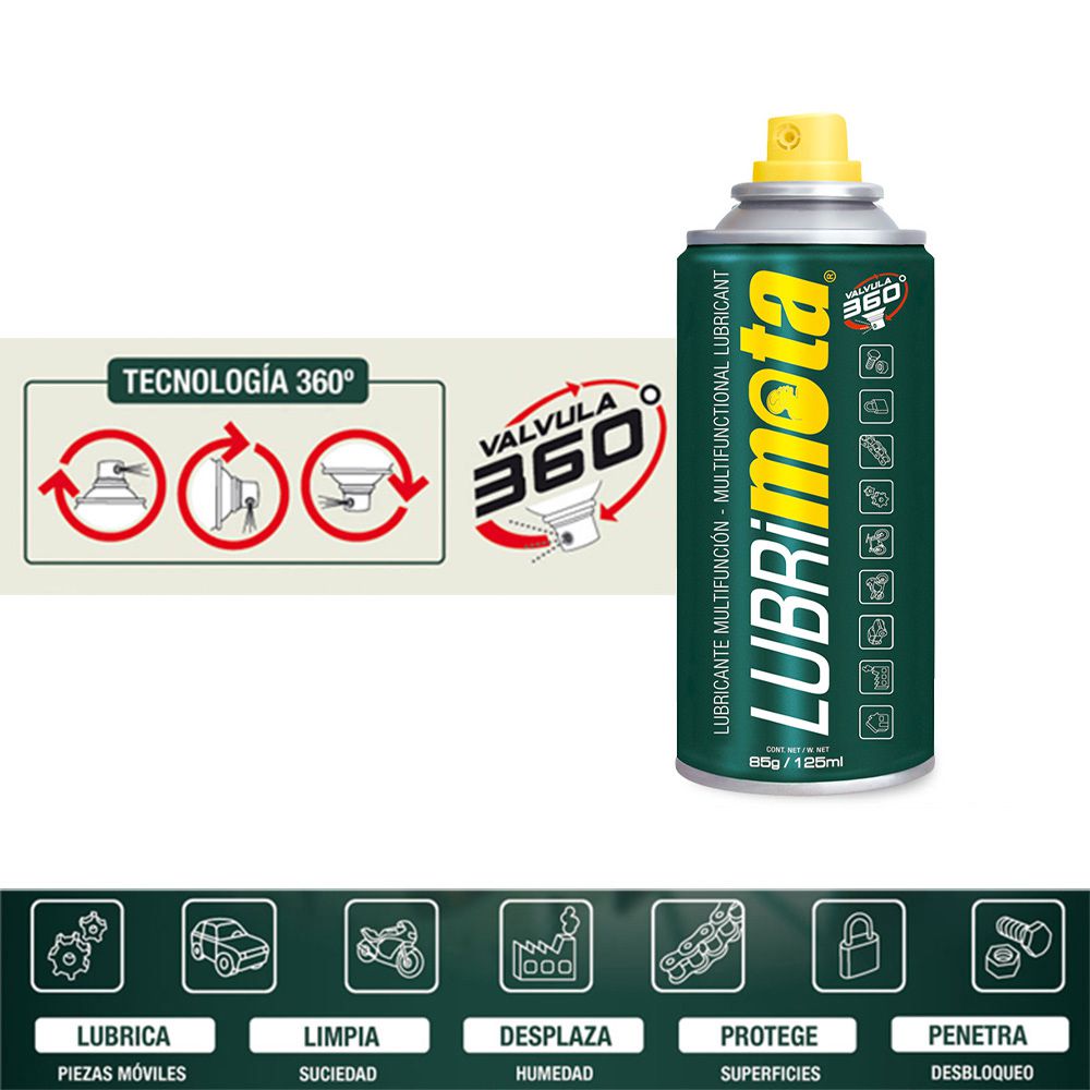 Spray Lubrificante Multifunções 125Ml Mota - Tauu,pt