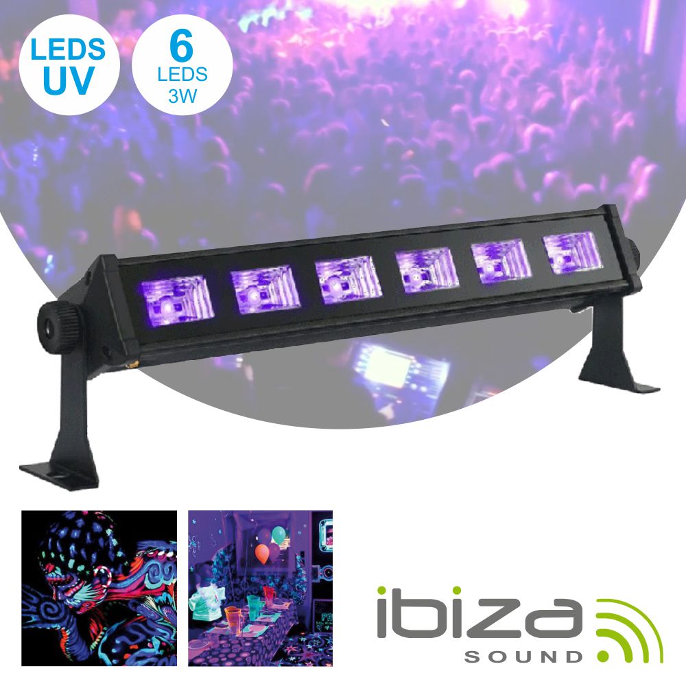 Barra Leds Uv C/ 6 Leds Uv 3W Ibiza - Tauu.pt