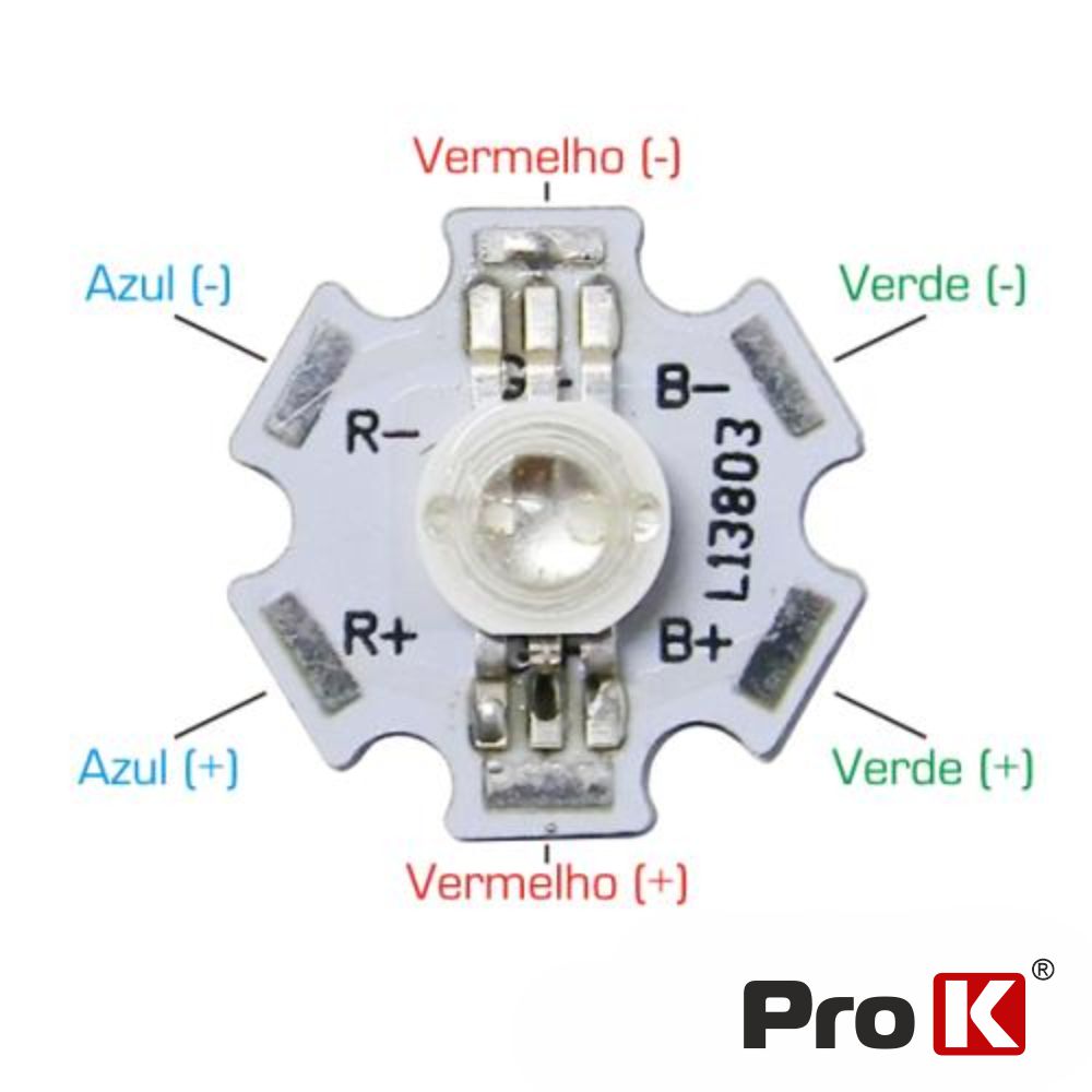 Led Alto Brilho 3W Rgb Prok - Tauu,pt