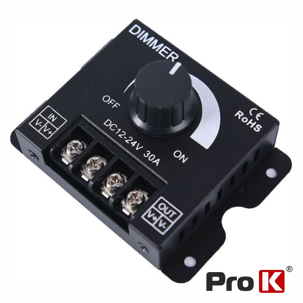 Regulador De Luz Led Dimmer 12-24V 30A Prok - Tauu.pt