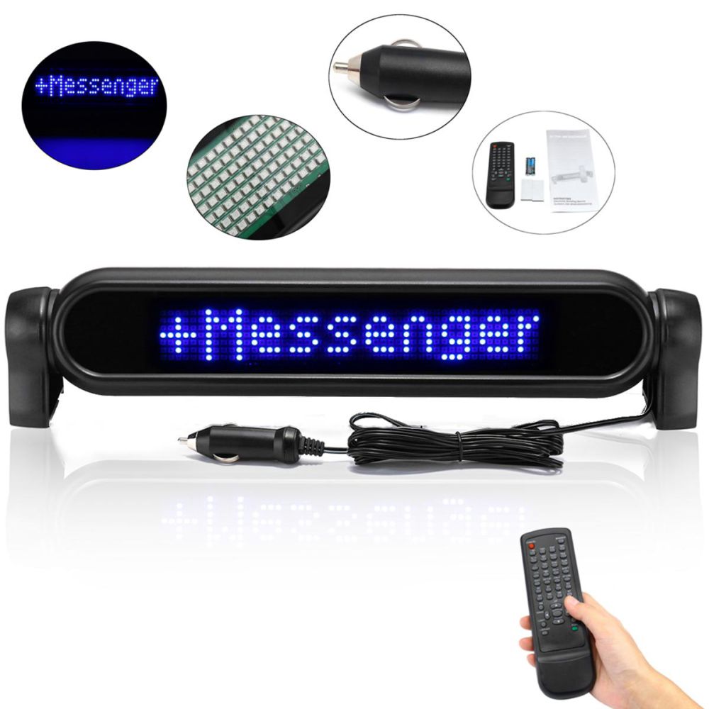Placa Mensagem Rolante Led 12V Ficha Isqueiro C/ Comando - Tauu.pt