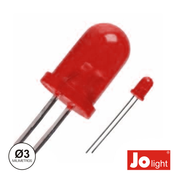 Led 3Mm Vermelho Difuso Intermitente Jolight - Tauu,pt
