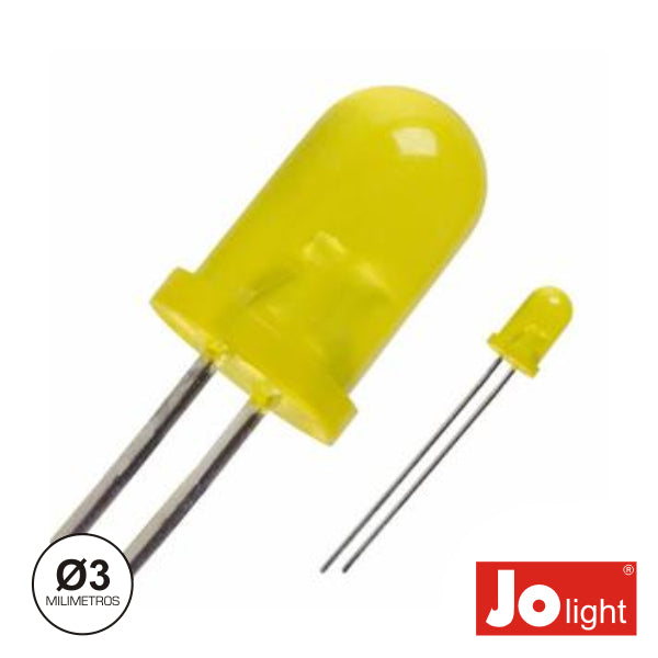 Led 3Mm Amarelo Difuso Intermitente Jolight - Tauu,pt