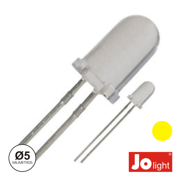 Led 5Mm Alto Brilho Amarelo Jolight - Tauu,pt