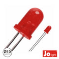 Led 10Mm Alto Brilho Vermelho Difuso Jolight - Tauu,pt