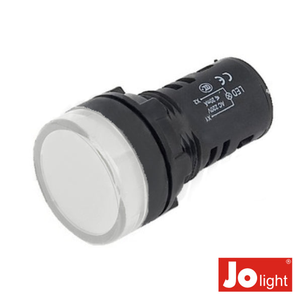 Luz Piloto Redondo De Painel 29Mm 24V Branco Jolight - Tauu,pt