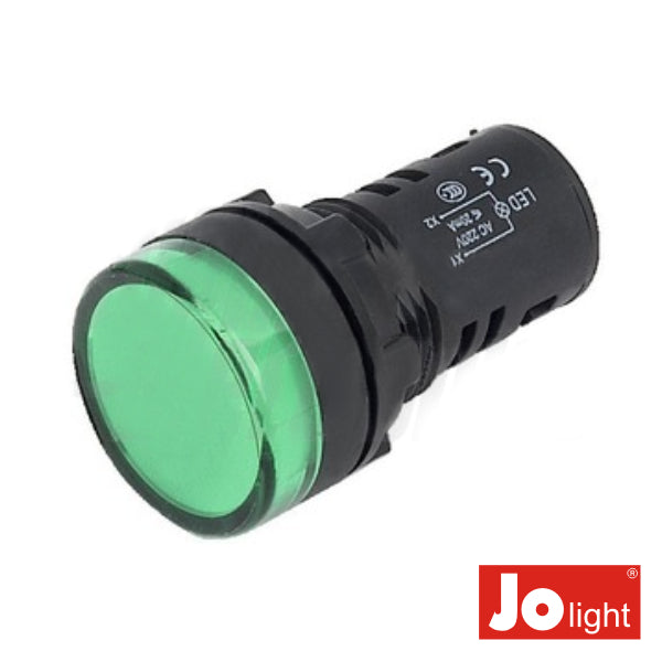 Luz Piloto Redondo De Painel 19,5Mm 12V Verde Jolight - Tauu,pt