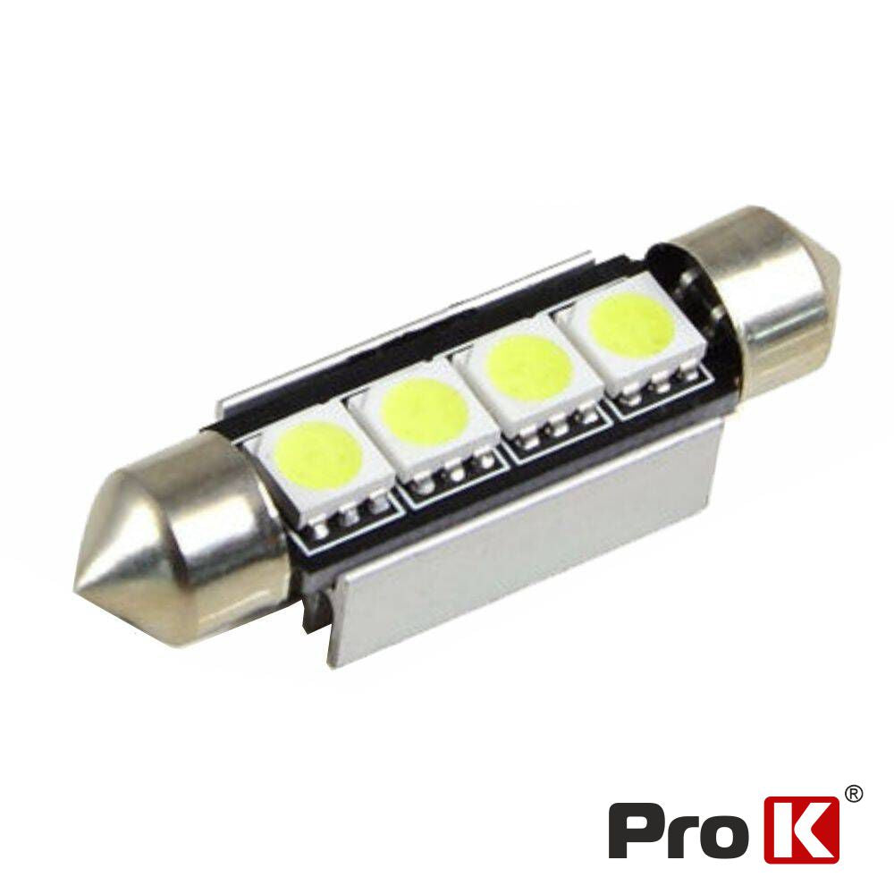 Lâmpada P/ Automóvel E4 12V 4 Led Branco Canbus 1X Prok - Tauu,pt