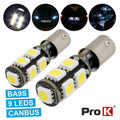Lâmpada P/ Automóvel Ba9S 12V 9 Led Branco Canbus 2X Prok - Tauu,pt