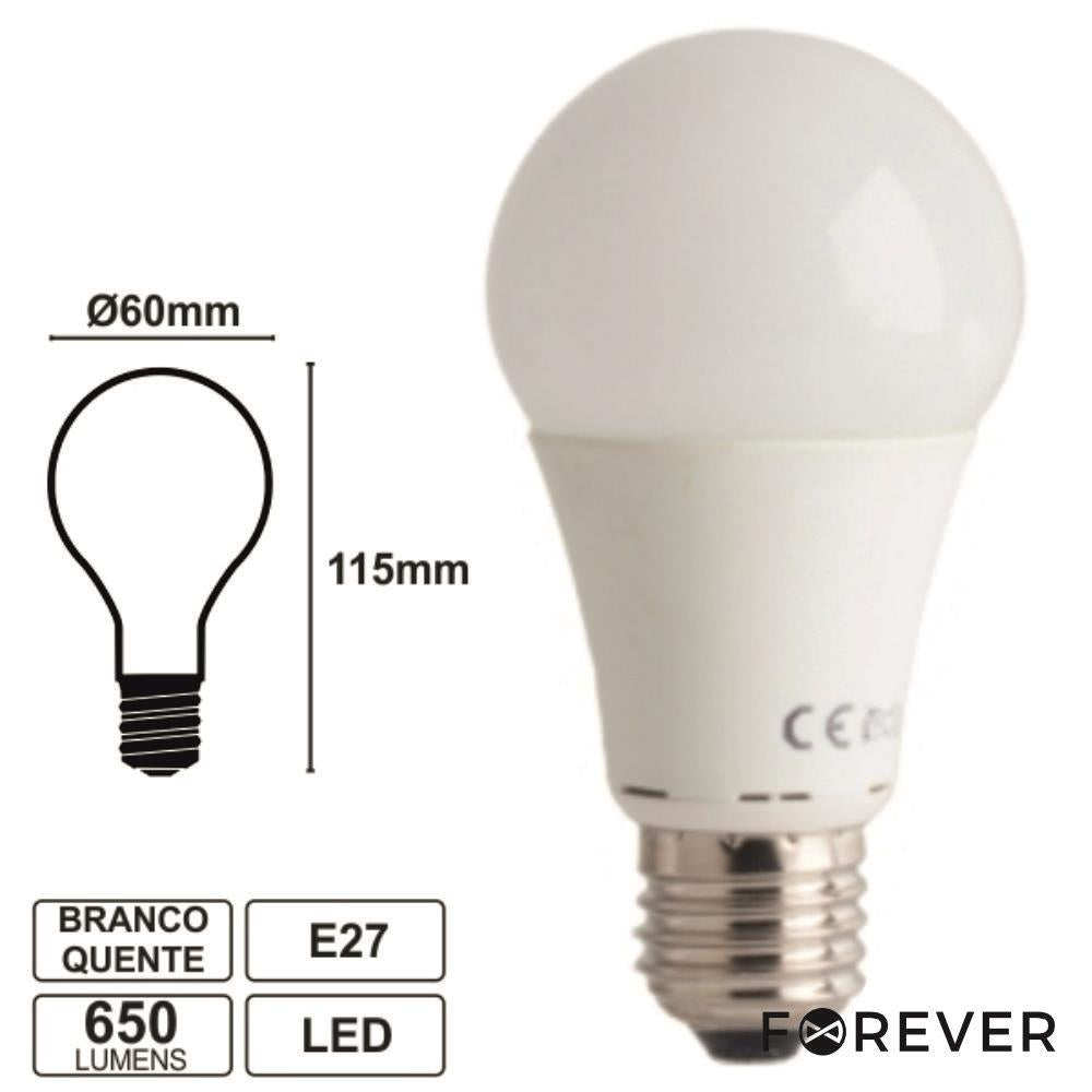Lâmpada E27 7W=60W 230V 7 Leds Smd 3528 Globo Branco Quente - Tauu,pt