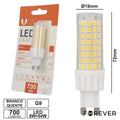 Lâmpada G9 8W=54W 230V Branco Quente 700Lm - Tauu,pt