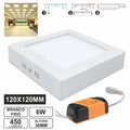 Painel Leds Quadrado Superficie 6W 120Mm Branco Frio 450Lm - Tauu.pt