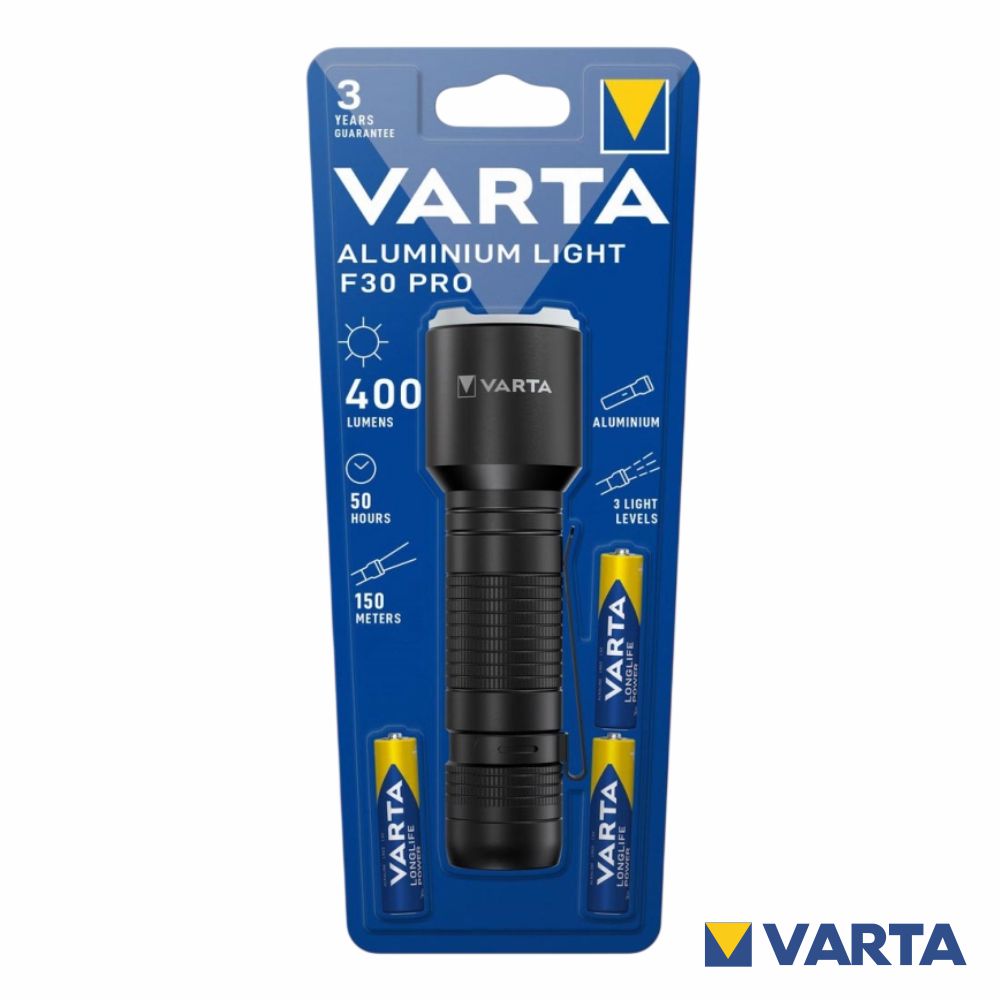 Lanterna Led Aluminium Pro F30 400Lm Varta - Tauu.pt
