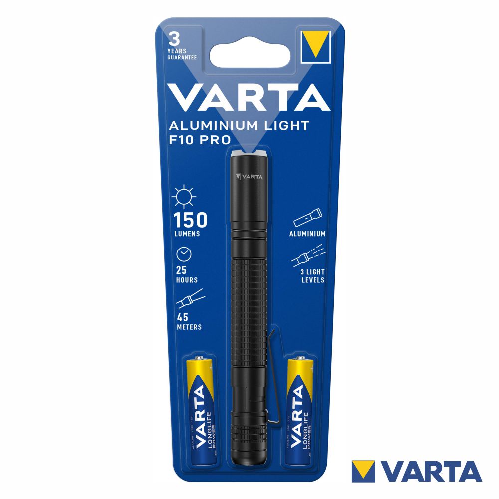 Lanterna Led F10 Pro Aluminium 150Lm Varta - Tauu.pt