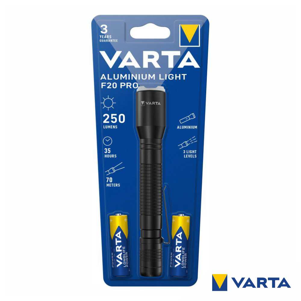 Lanterna Led F20 Pro Aluminium 250Lm Varta - Tauu.pt