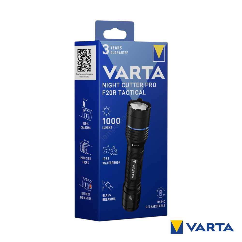 Lanterna Led Night Cutter Pro F20R 1000Lm Tática Varta - Tauu.pt