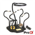 Suporte Articulado C/ Lupa / Pinças / Led E Suporte Solda - Tauu,pt
