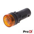 Luz Piloto Redondo De Painel 22Mm 220V C/ Besouro Laranja - Tauu,pt