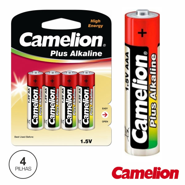 Pilha Alcalina Lr03/Aaa 1,5V 4X Blister Camelion - Tauu,pt