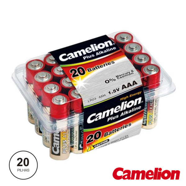 Pilha Alcalina Lr03/Aaa 1,5V 20X Blister Camelion - Tauu,pt