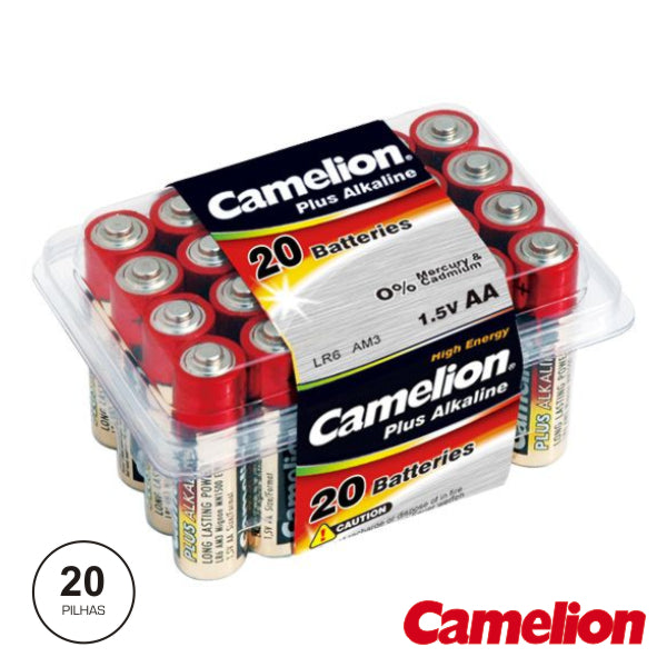 Pilha Alcalina Lr6/Aa 1,5V 20X Blister Camelion - Tauu,pt