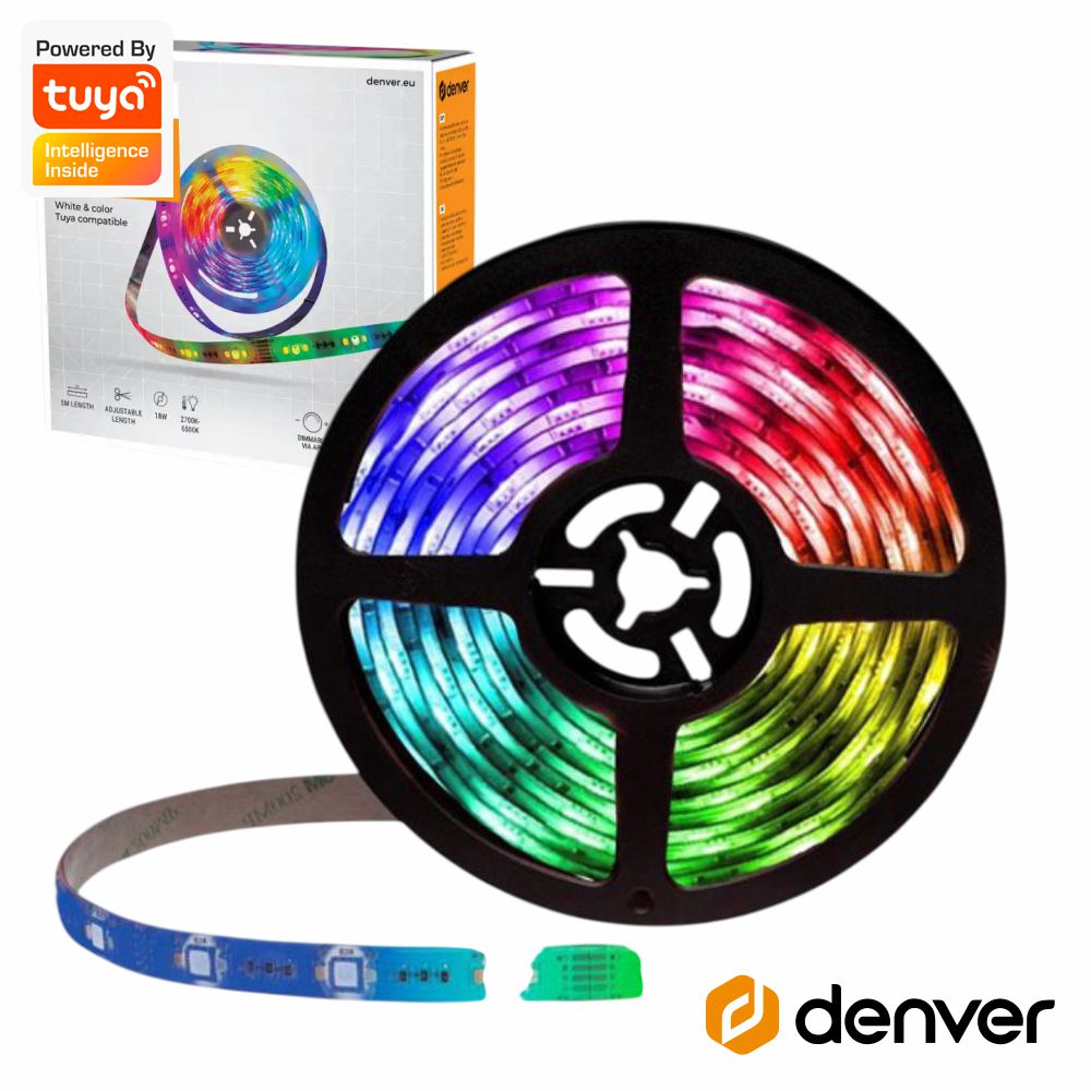 Fita 450 Leds 5050 Rgb 230V 24W 5M Wifi Denver - Tauu,pt