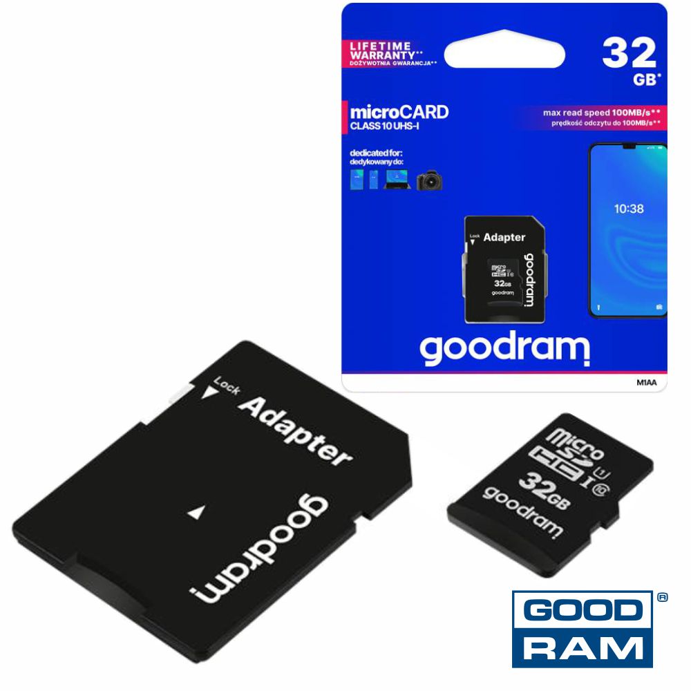 Cartão Memória Micro Sd 32Gb Class10 Adaptador Goodram - Tauu.pt