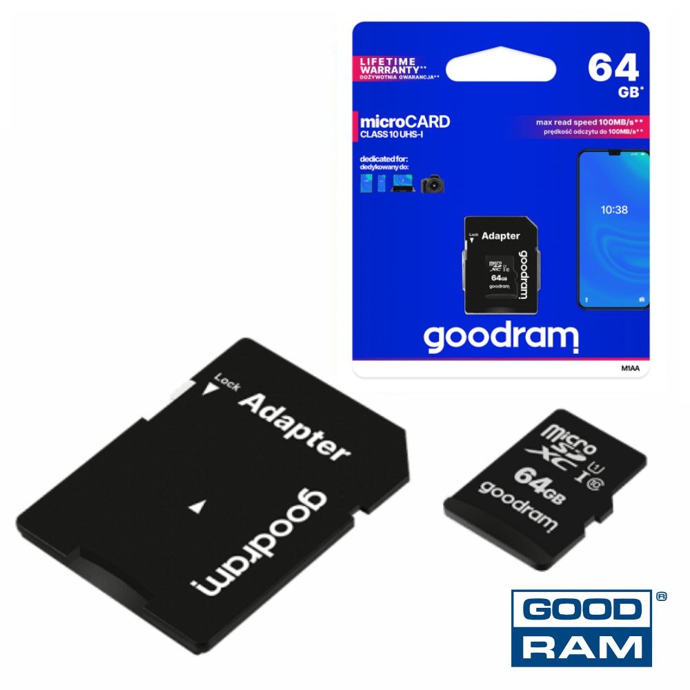 Cartão Memória Micro Sd 64Gb Uhs-I Adaptador Goodram - Tauu.pt