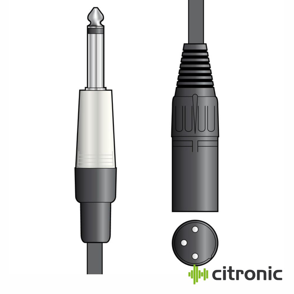 Cabo Jack 6.3Mm Mono Macho / Xlr Macho 12M Citronic - Tauu.pt