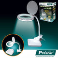 Candeeiro C/ Lupa Secretária 3 Dioptrias 36 Leds Proskit - Tauu.pt