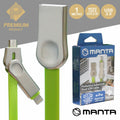 Cabo Usb-A 2.0 Macho / Micro Usb-B E Apple 8P 1M Premium - Tauu.pt