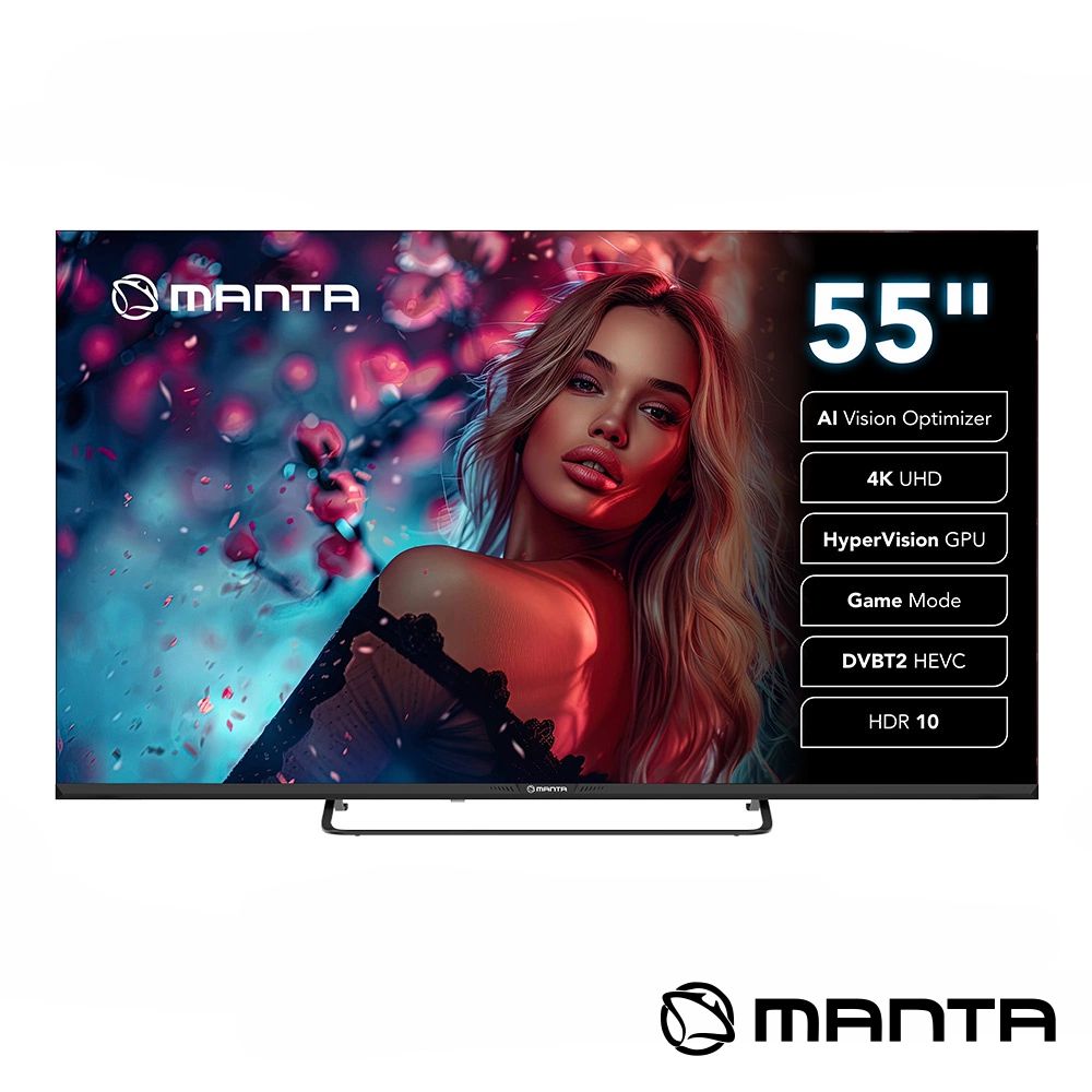 Smart Tv Led Frameless 55" Uhd 4K Vidaa Hdr10 Dvb-T2 Manta - Tauu.pt