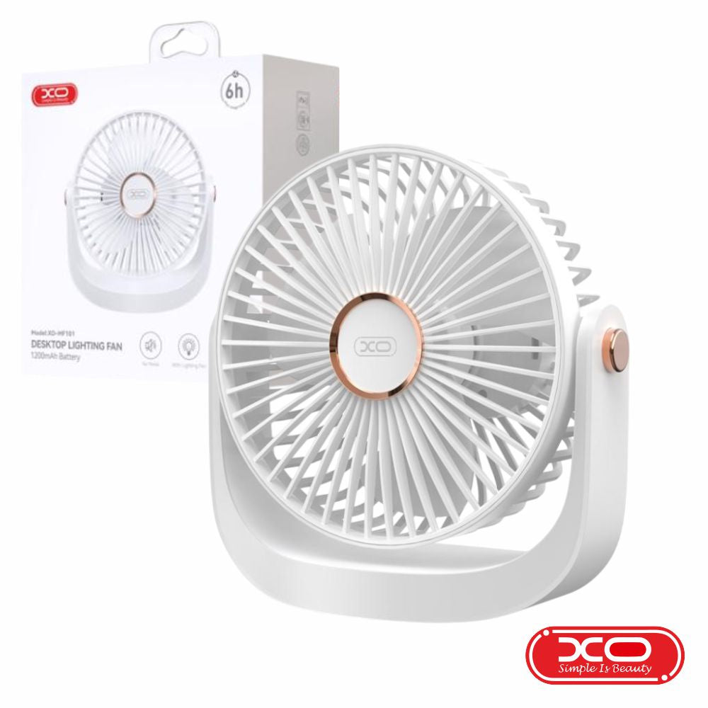 Ventoinha Portátil Recarregável 1200Mah Branco Xo - Tauu.pt