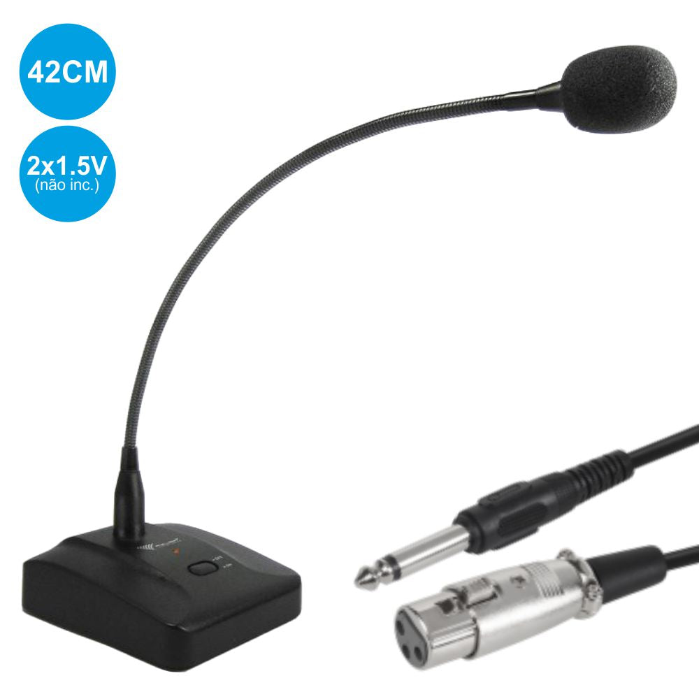 Microfone Condensador Pescoço Cisne Botão - Tauu,pt