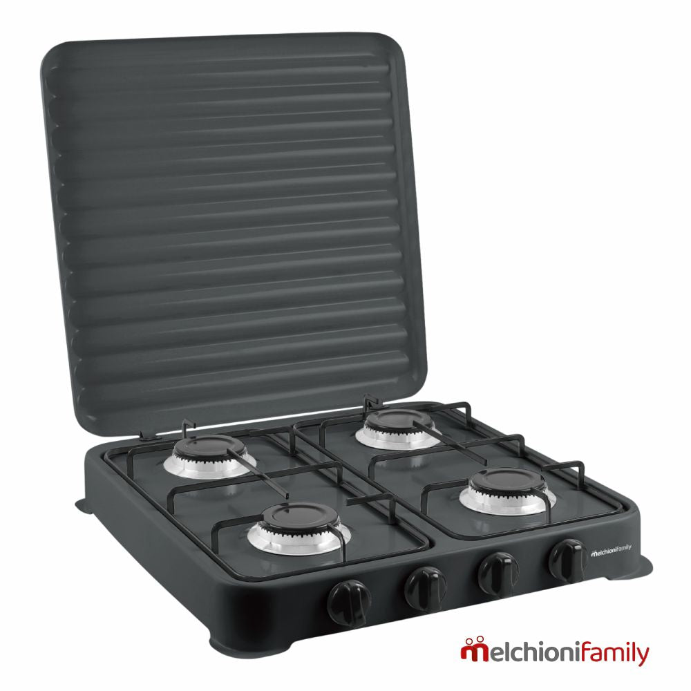 Fogão Gás Com 4 Queimadores Preto Melchionifamily - Tauu.pt