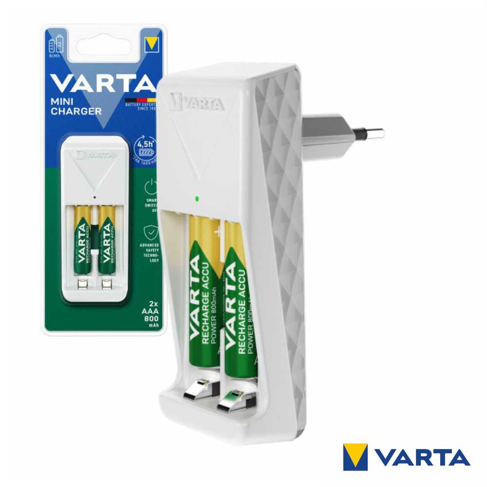 Carregador Pilhas Aa/Aaa 57656 C/ 2X Pilhas Aaa 800Mah Varta - Tauu,pt