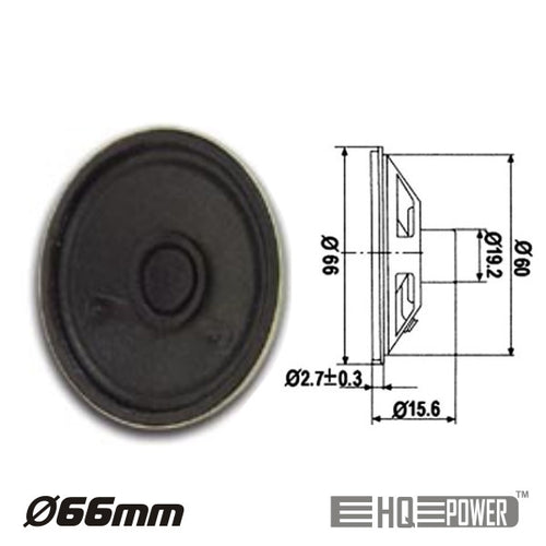 Altifalante Miniatura 2W 8 Ohm 66Mm Hq Power - Tauu.pt