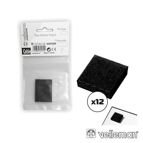 Pé De Borracha Autoadesivo 12X Velleman - Tauu,pt