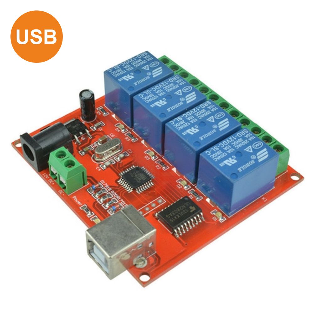 Módulo Relés Usb 4 Canais 12V - Tauu,pt